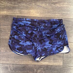 Athleta Blue and Black Swim Shorts Athletic Performance
